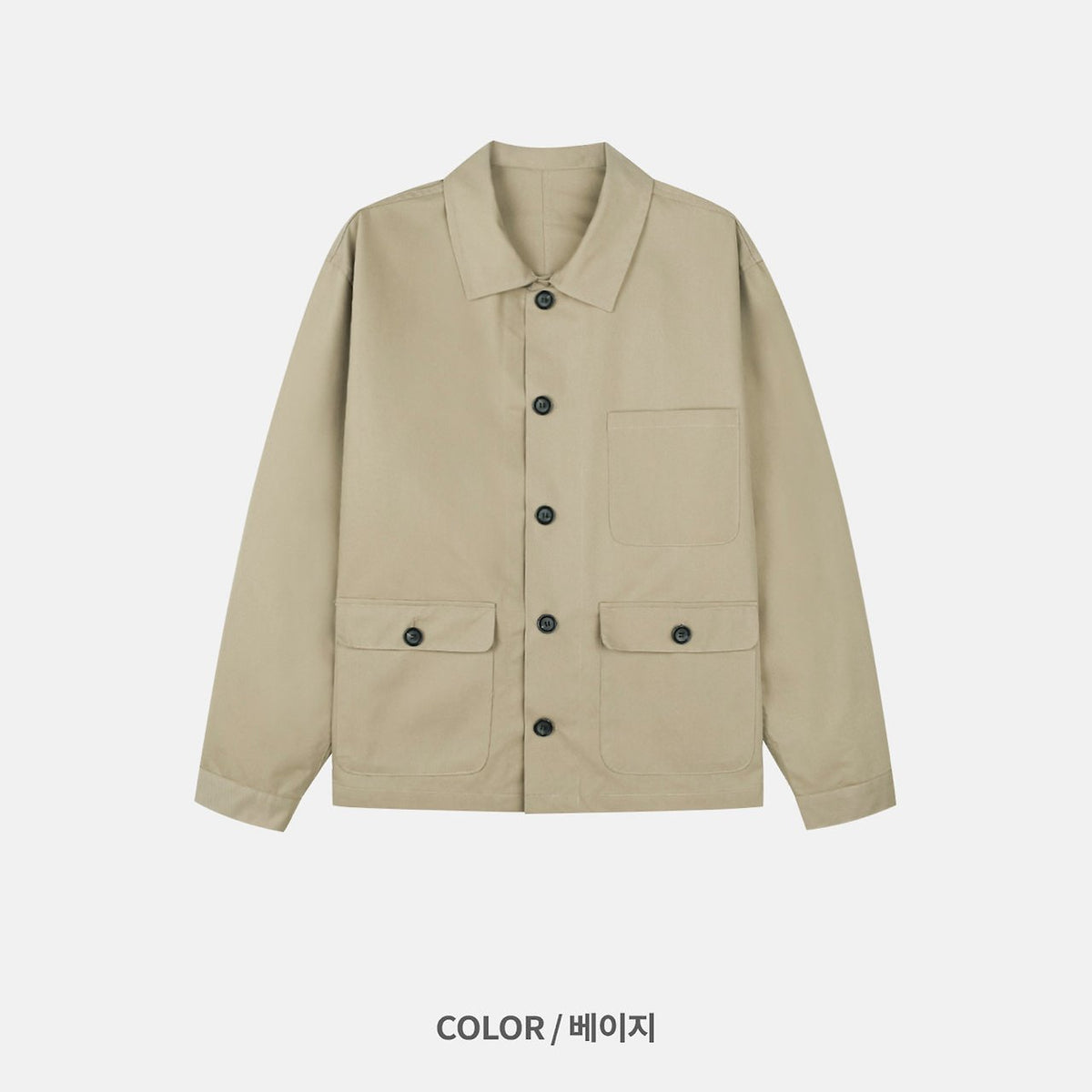 MAGNOLIA CN20 Half Cotton Jacket(BEIGE,BLACK) 商品画像2/11