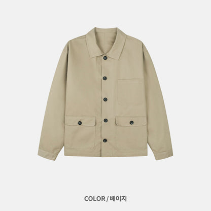 MAGNOLIA CN20 Half Cotton Jacket(BEIGE,BLACK) 商品画像2/11