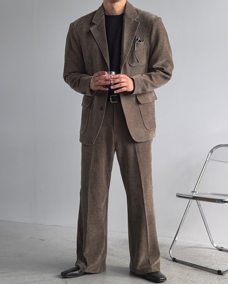 MAGNOLIA Corduroy Blazer Setup(BROWN,NAVY,BLACK) 商品画像13/24