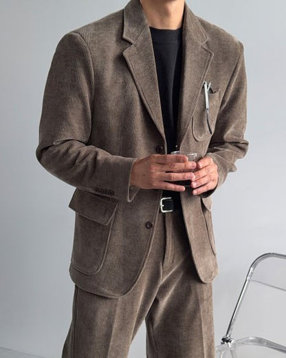 MAGNOLIA Corduroy Blazer Setup(BROWN,NAVY,BLACK) 商品画像14/24