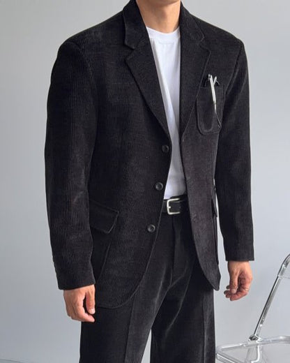 MAGNOLIA Corduroy Blazer Setup(BROWN,NAVY,BLACK) 商品画像15/24