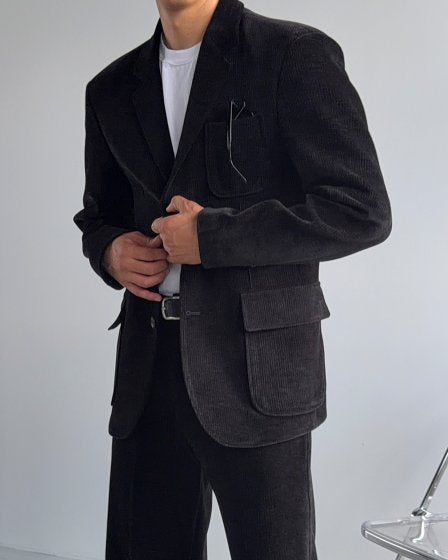 MAGNOLIA Corduroy Blazer Setup(BROWN,NAVY,BLACK) 商品画像16/24