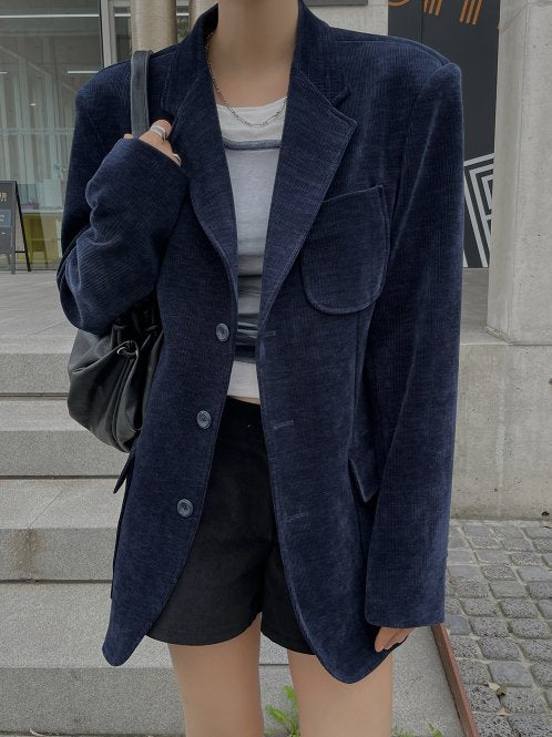 MAGNOLIA Corduroy Blazer Setup(BROWN,NAVY,BLACK) 商品画像17/24