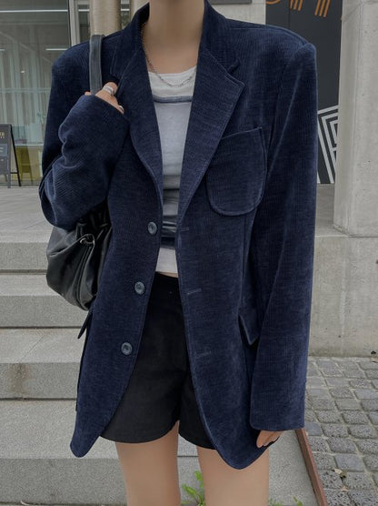 MAGNOLIA Corduroy Blazer Setup(BROWN,NAVY,BLACK) 商品画像17/24