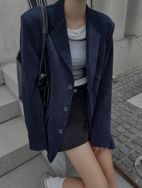 MAGNOLIA Corduroy Blazer Setup(BROWN,NAVY,BLACK) 商品画像18/24