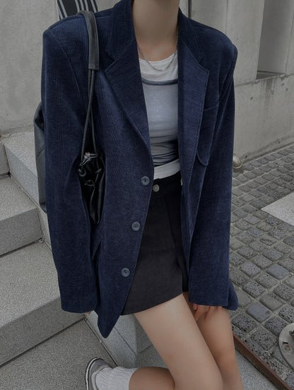 MAGNOLIA Corduroy Blazer Setup(BROWN,NAVY,BLACK) 商品画像18/24