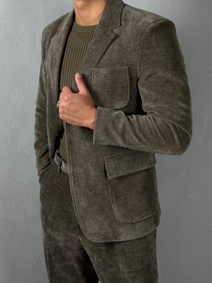MAGNOLIA Corduroy Blazer Setup(BROWN,NAVY,BLACK) 商品画像20/24
