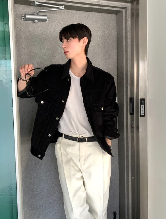 MAGNOLIA Corduroy Trucker Jacket(BLACK,BROWN) 商品画像4/68