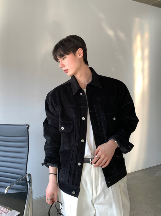 MAGNOLIA Corduroy Trucker Jacket(BLACK,BROWN) 商品画像5/68