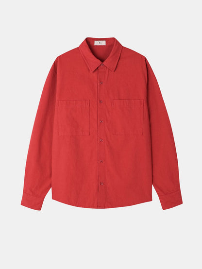 MAGNOLIA Cotton Pocket Overshirt(WHITE,YELLOW,RED,GREEN) 商品画像14/22
