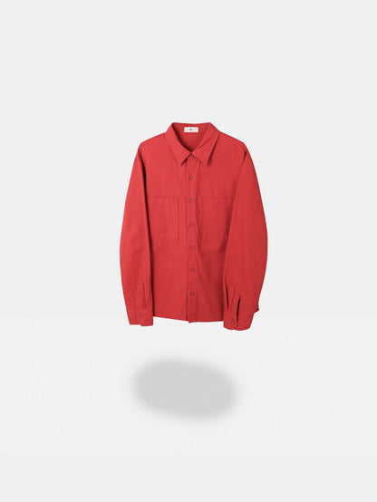 MAGNOLIA Cotton Pocket Overshirt(WHITE,YELLOW,RED,GREEN) 商品画像22/22