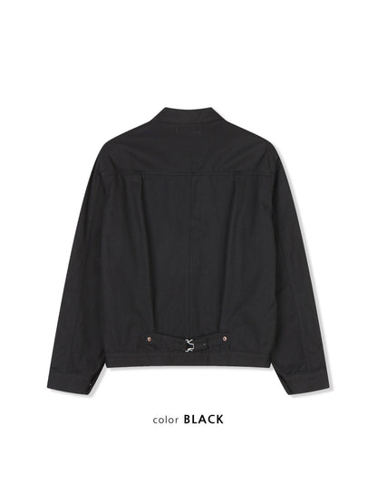 MAGNOLIA Cotton Trucker Jacket(WHITE, BLACK) 商品画像13/15