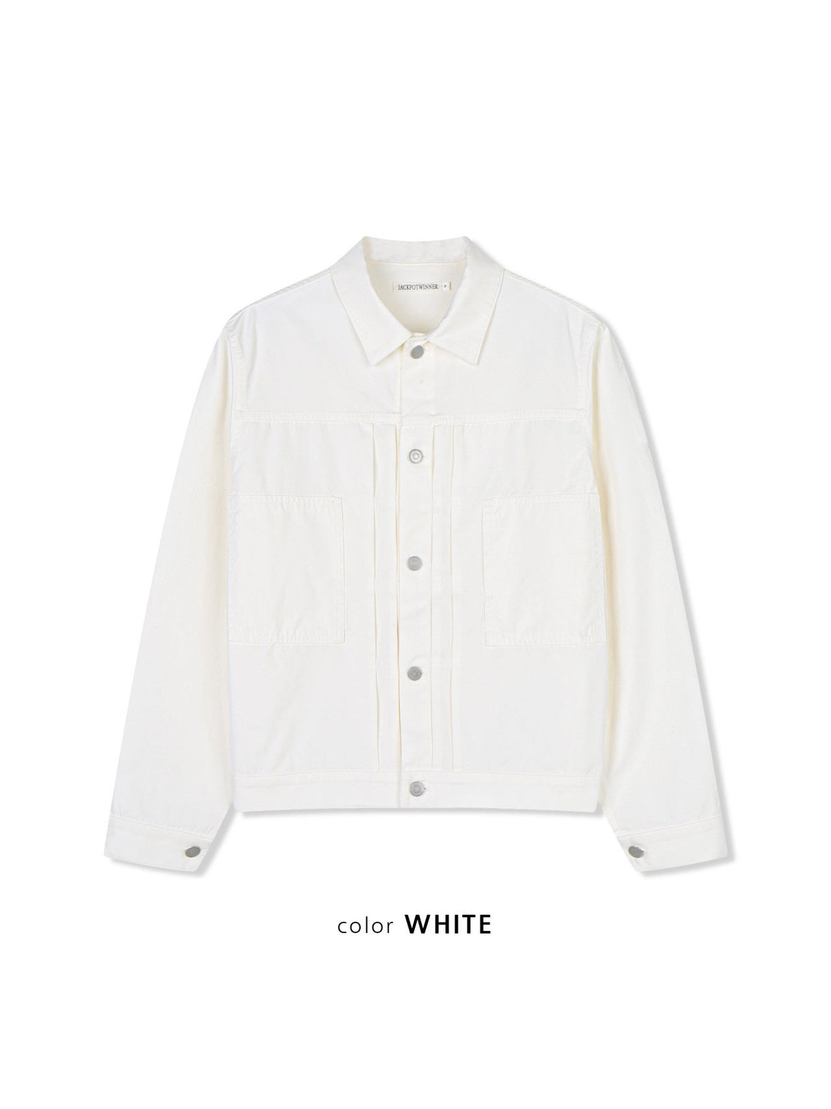 MAGNOLIA Cotton Trucker Jacket(WHITE, BLACK) 商品画像14/15