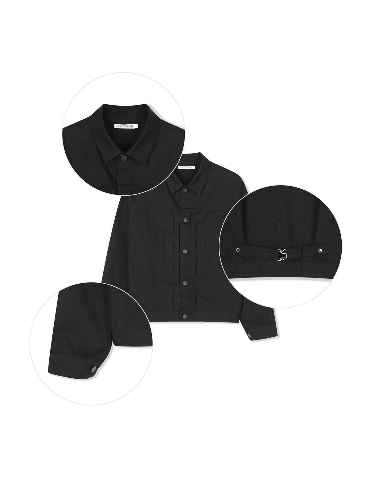 MAGNOLIA Cotton Trucker Jacket(WHITE, BLACK) 商品画像15/15