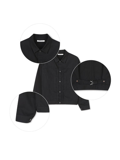 MAGNOLIA Cotton Trucker Jacket(WHITE, BLACK) 商品画像15/15