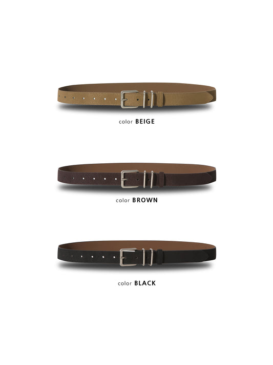 MAGNOLIA Coupe Leather Belt(BLACK,BROWN,BEIGE) 商品画像1/7
