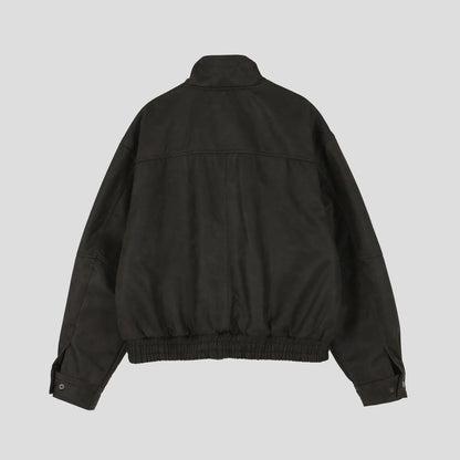 MAGNOLIA Crack Texture Harrington Jacket(KHAKI BROWN) 商品画像4/15