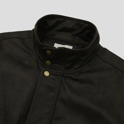MAGNOLIA Crack Texture Harrington Jacket(KHAKI BROWN) 商品画像5/15