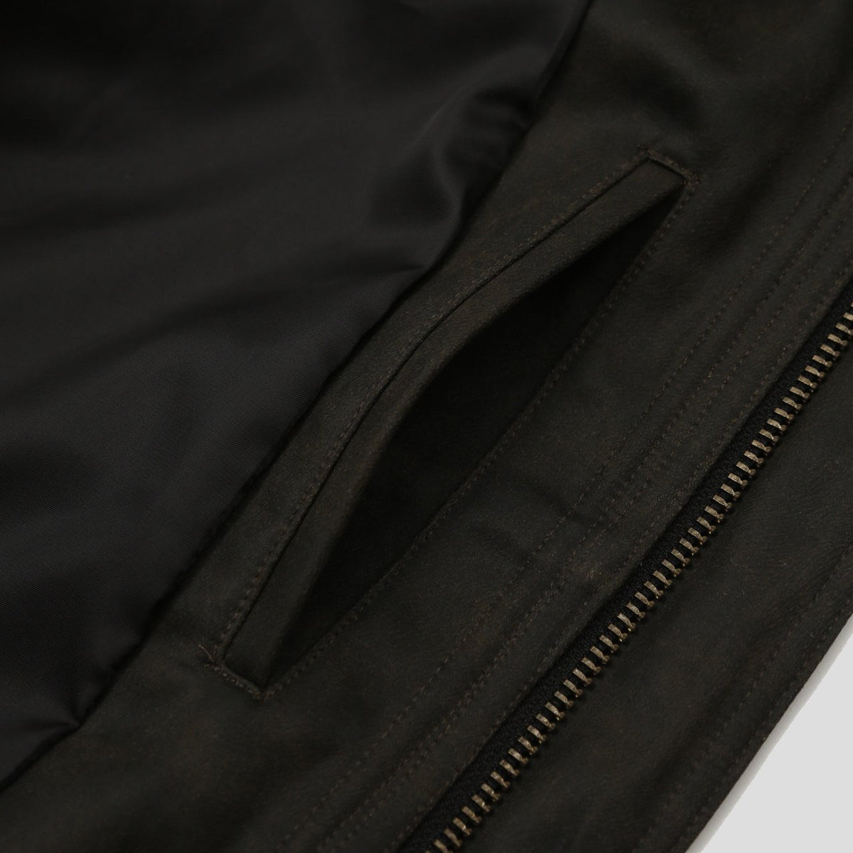 MAGNOLIA Crack Texture Harrington Jacket(KHAKI BROWN) 商品画像14/15