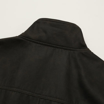MAGNOLIA Crack Texture Harrington Jacket(KHAKI BROWN) 商品画像15/15