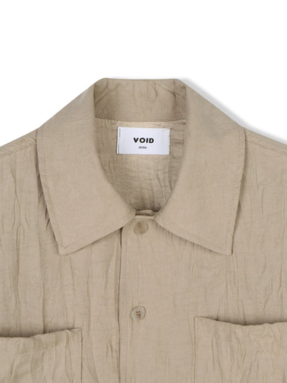 MAGNOLIA Crinkle Textured Shirt Jacket(IVORY,BEIGE,NAVY,BLACK) 商品画像7/11