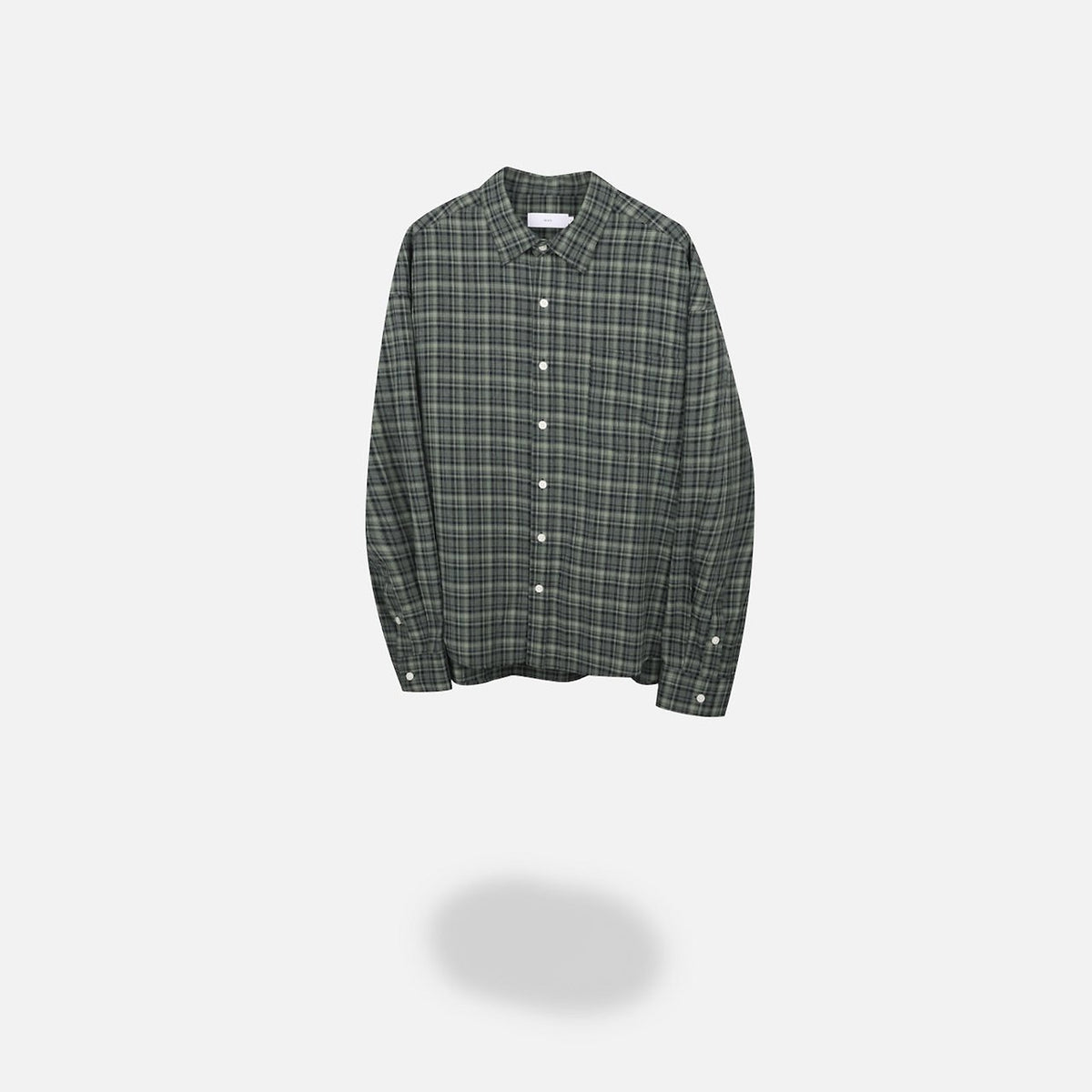 MAGNOLIA Cropped Check Shirt(NAVY, KHAKI) 商品画像1/12
