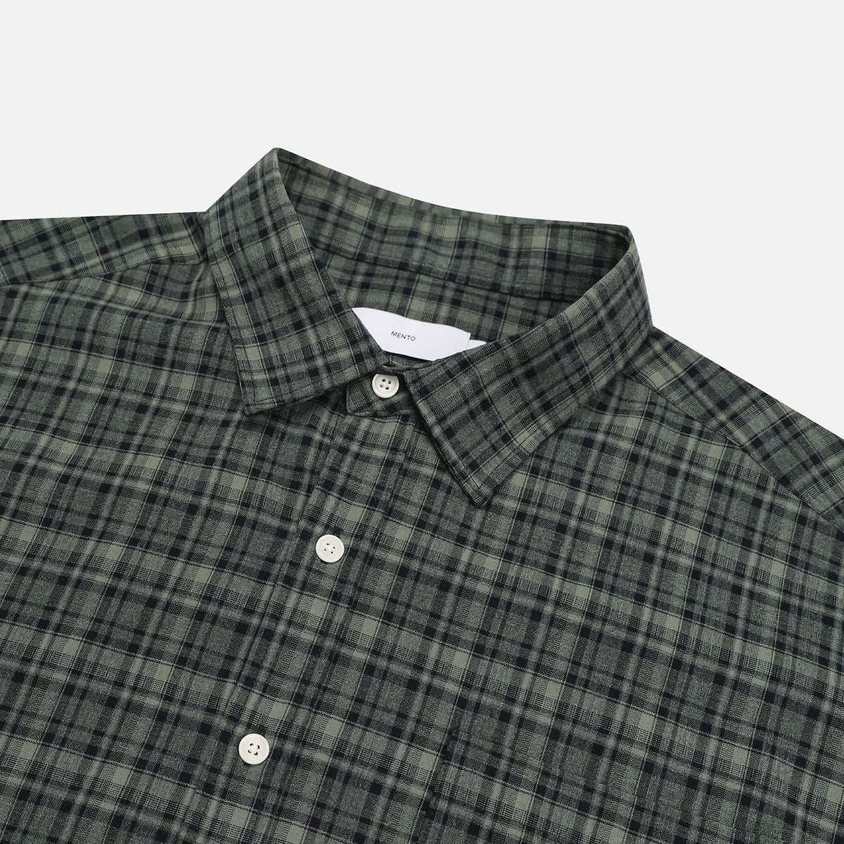MAGNOLIA Cropped Check Shirt(NAVY, KHAKI) 商品画像2/12