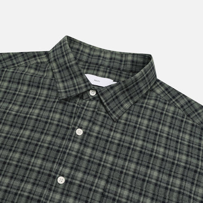 MAGNOLIA Cropped Check Shirt(NAVY, KHAKI) 商品画像2/12