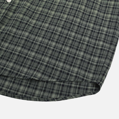 MAGNOLIA Cropped Check Shirt(NAVY, KHAKI) 商品画像3/12