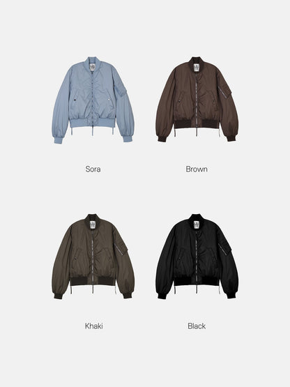 MAGNOLIA Cropped City MA-1 Jacket(KHAKI,SKY,BROWN,BLACK) 商品画像1/1