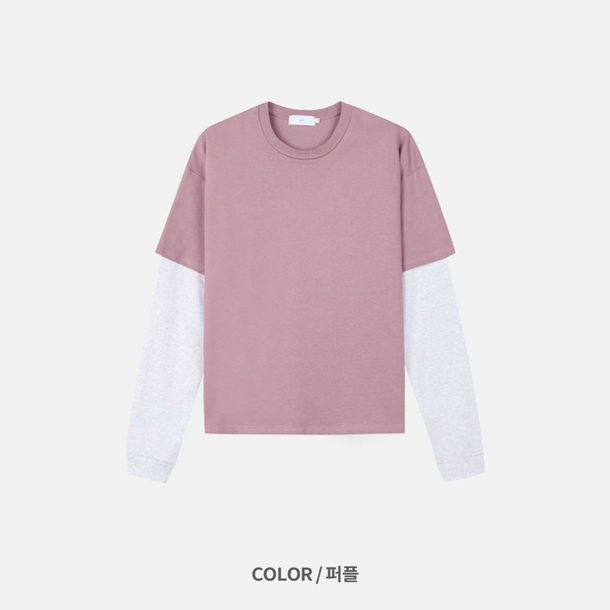 MAGNOLIA Cropped Layered T-Shirt(CREAM,PURPLE,NAVY,BLUE) 商品画像25/28
