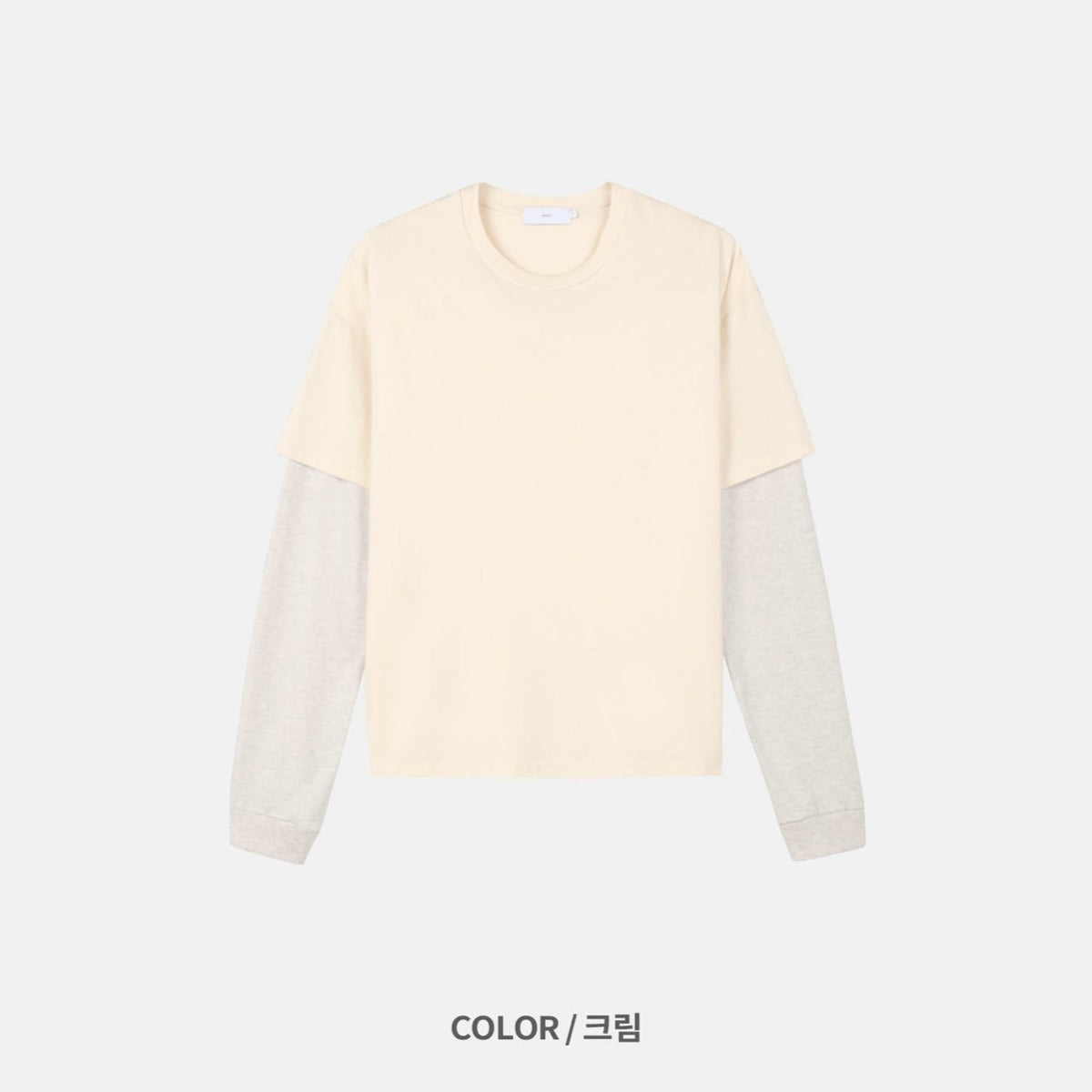 MAGNOLIA Cropped Layered T-Shirt(CREAM,PURPLE,NAVY,BLUE) 商品画像27/28