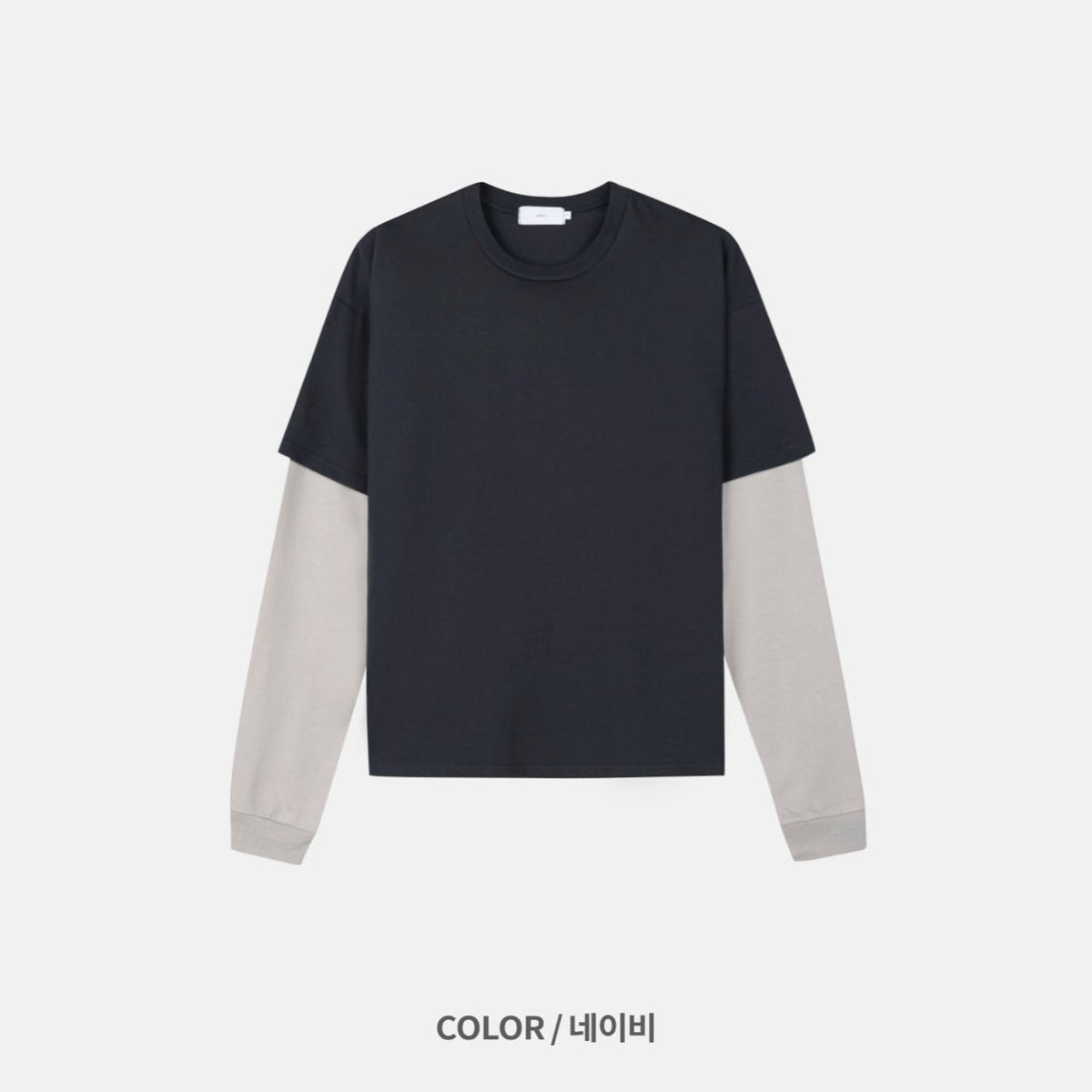 MAGNOLIA Cropped Layered T-Shirt(CREAM,PURPLE,NAVY,BLUE) 商品画像28/28