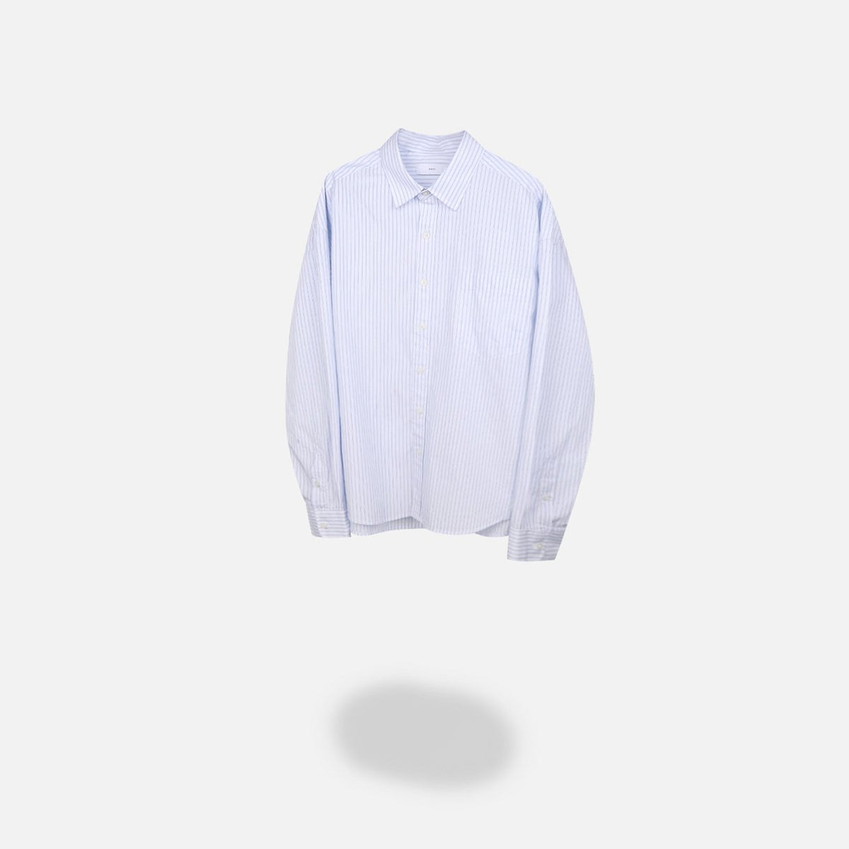 MAGNOLIA Cropped Stripe Shirt(BLUE STRIPE) 商品画像1/12