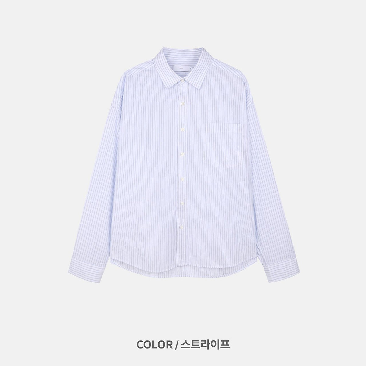 MAGNOLIA Cropped Stripe Shirt(BLUE STRIPE) 商品画像10/12
