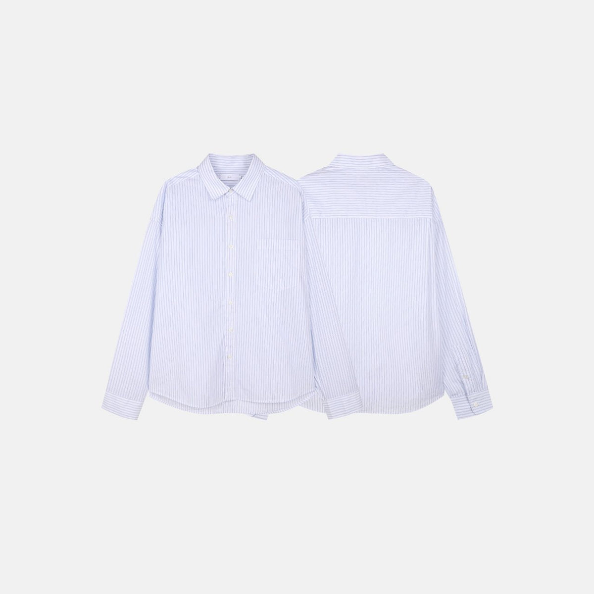 MAGNOLIA Cropped Stripe Shirt(BLUE STRIPE) 商品画像12/12