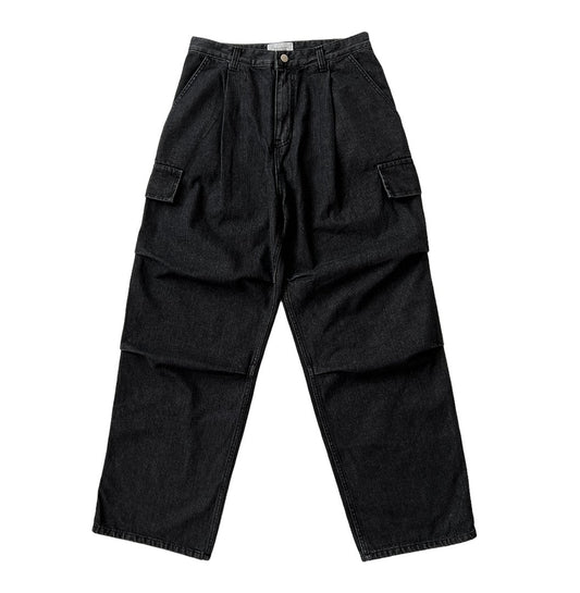 MAGNOLIA Curved Black Cargo Denim Pants(BLACK) 商品画像5/7