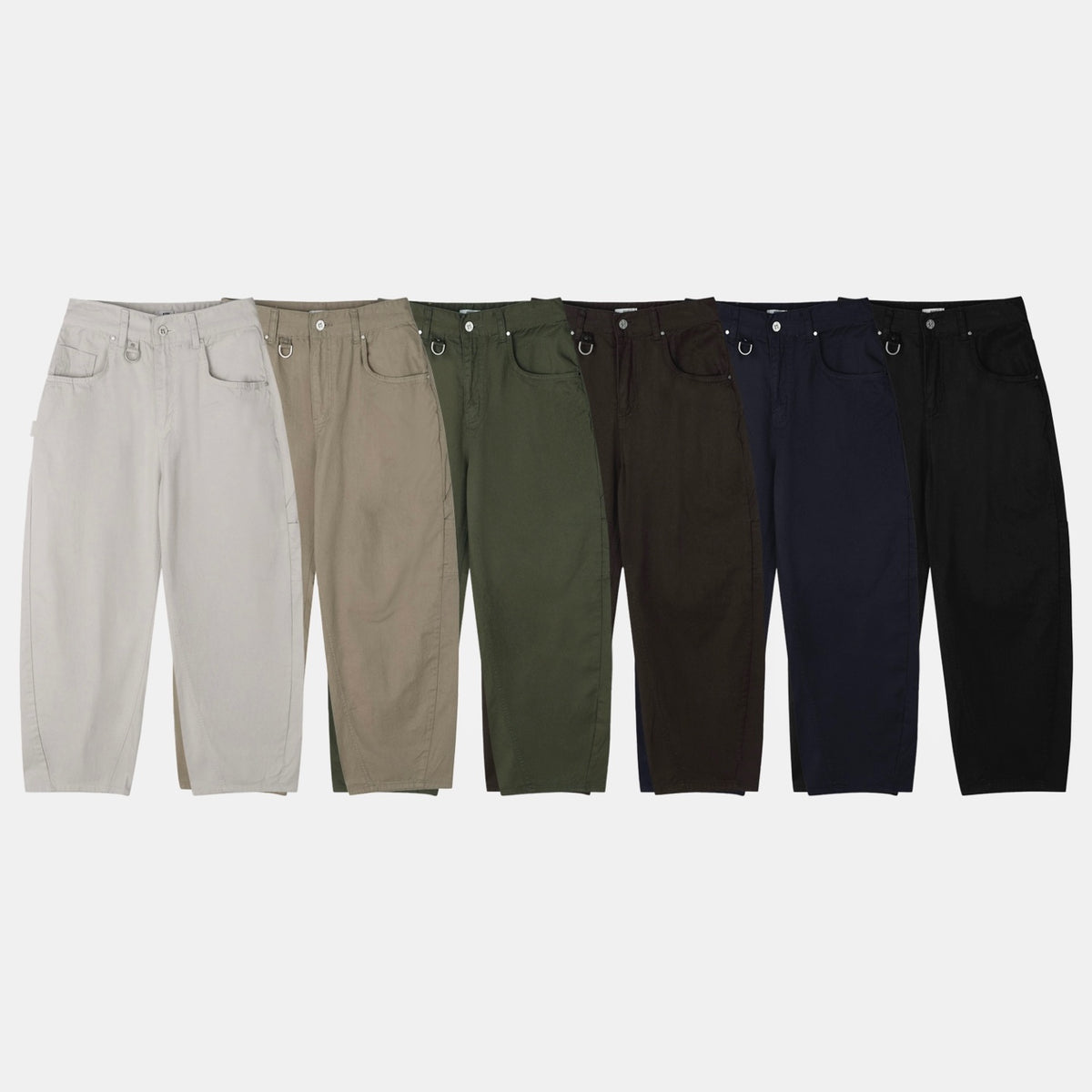 MAGNOLIA D-Ring Curved Balloon Fatigue Pants(L/GRAY(ライトグレー),GRAY BEIGE(グレーベージュ),KHAKI(カーキ),BROWN(ブラウン),NAVY(ネイビー),BLACK(ブラック)) 商品画像20/36