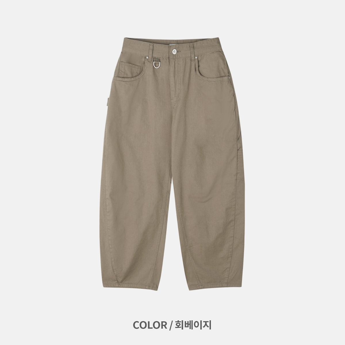 MAGNOLIA D-Ring Curved Balloon Fatigue Pants(L/GRAY(ライトグレー),GRAY BEIGE(グレーベージュ),KHAKI(カーキ),BROWN(ブラウン),NAVY(ネイビー),BLACK(ブラック)) 商品画像34/36