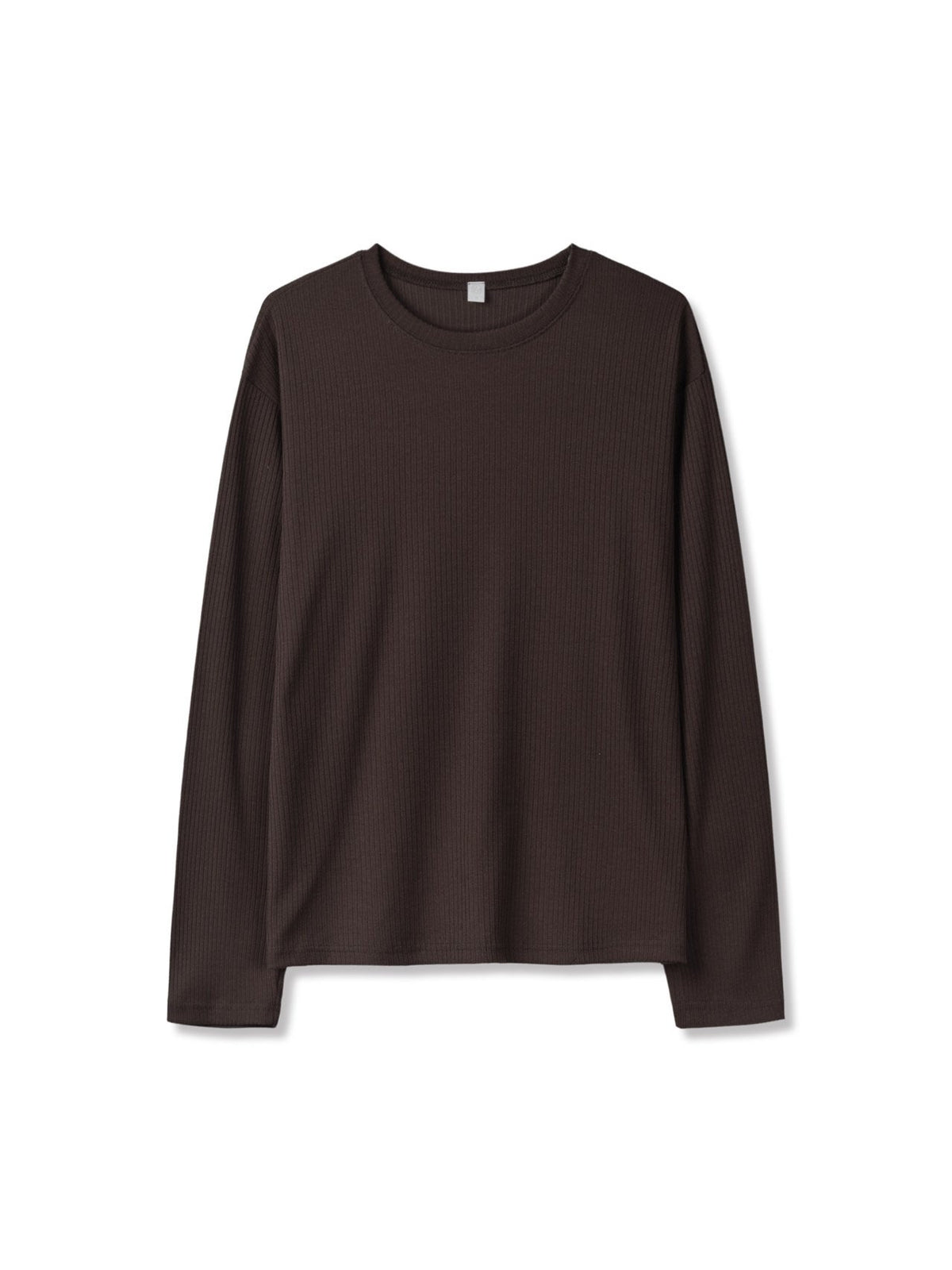 MAGNOLIA Daily Ribbed Long Sleeve Tee(WHITE, BROWN, GRAY, CHARCOAL, BLACK) 商品画像6/10