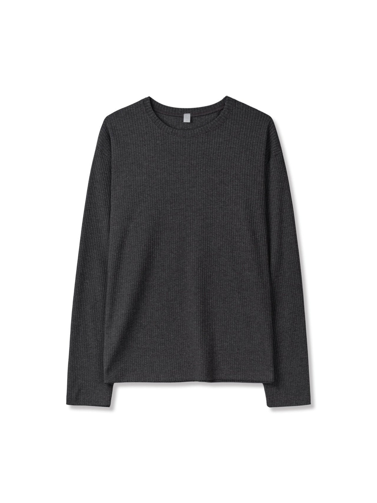 MAGNOLIA Daily Ribbed Long Sleeve Tee(WHITE, BROWN, GRAY, CHARCOAL, BLACK) 商品画像9/10