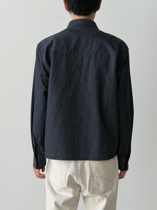 MAGNOLIA Denim-Mood Half Placket Shirt(GRAY,NAVY,BLACK) 商品画像2/10