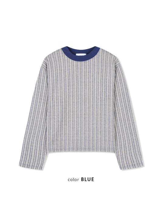 MAGNOLIA Denim Rib Long Sleeve Tee(GRAY,BLUE,BLACK) 商品画像3/11