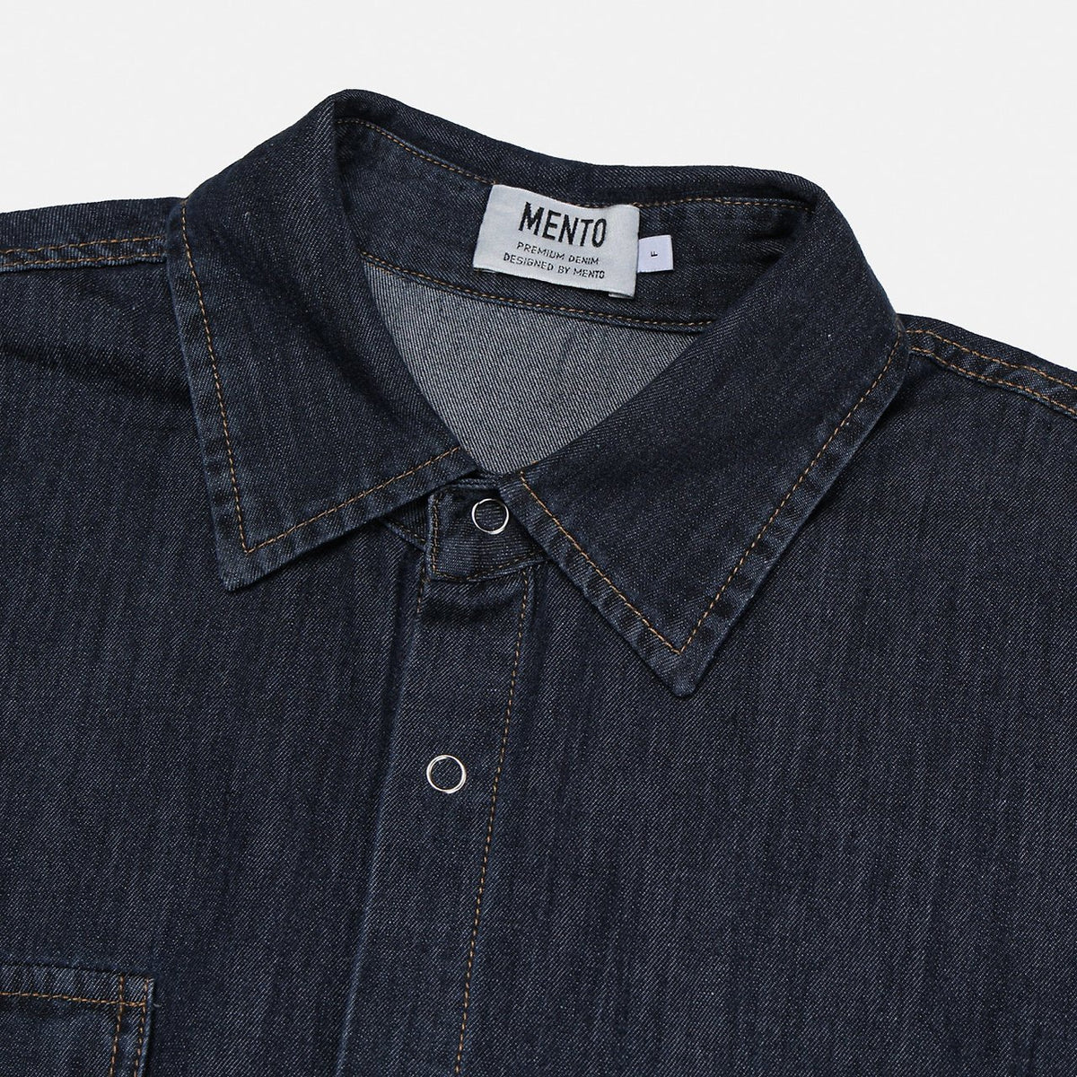 MAGNOLIA Denim Shirt Jacket(DARK BLUE, BLACK) 商品画像2/12