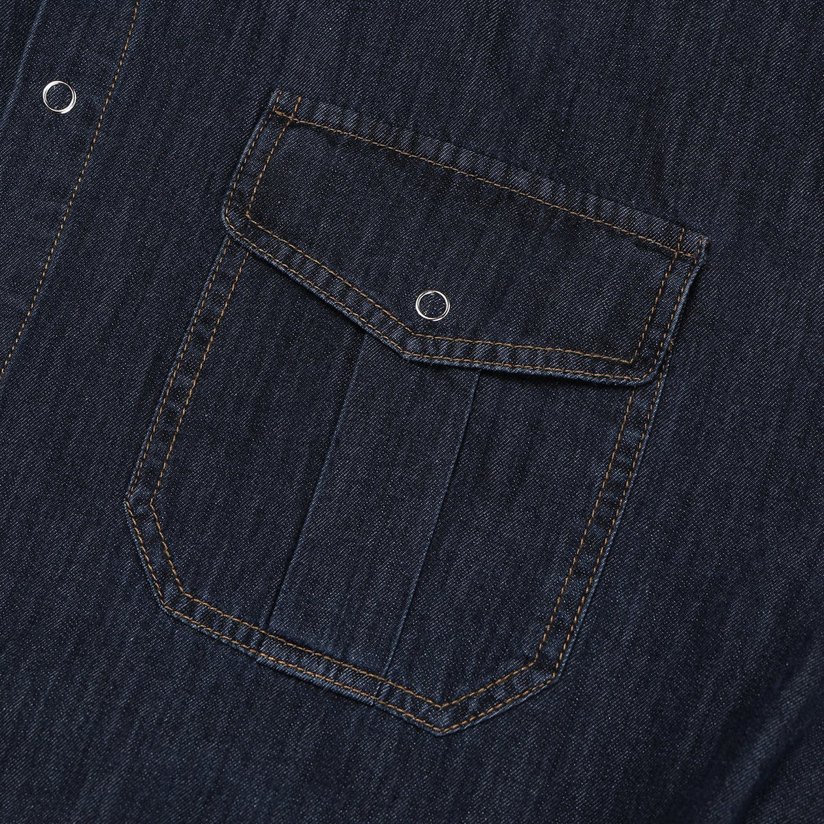 MAGNOLIA Denim Shirt Jacket(DARK BLUE, BLACK) 商品画像3/12