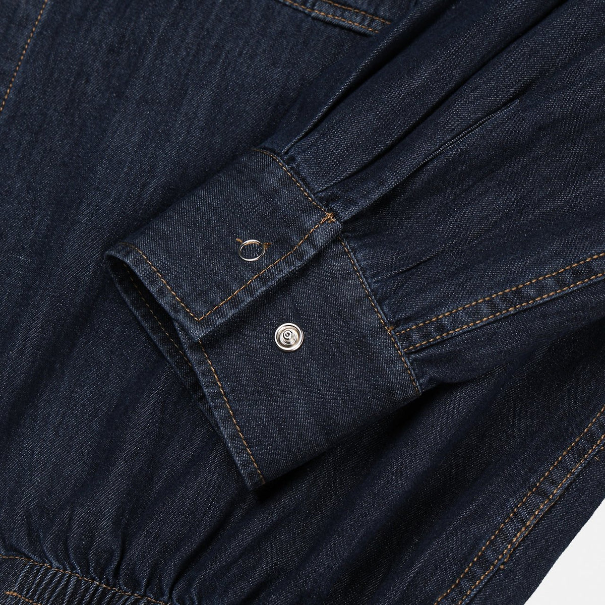 MAGNOLIA Denim Shirt Jacket(DARK BLUE, BLACK) 商品画像4/12