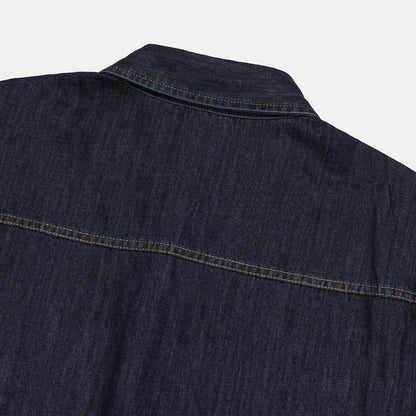 MAGNOLIA Denim Shirt Jacket(DARK BLUE, BLACK) 商品画像6/12