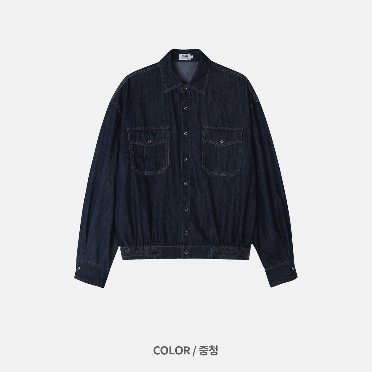 MAGNOLIA Denim Shirt Jacket(DARK BLUE, BLACK) 商品画像10/12