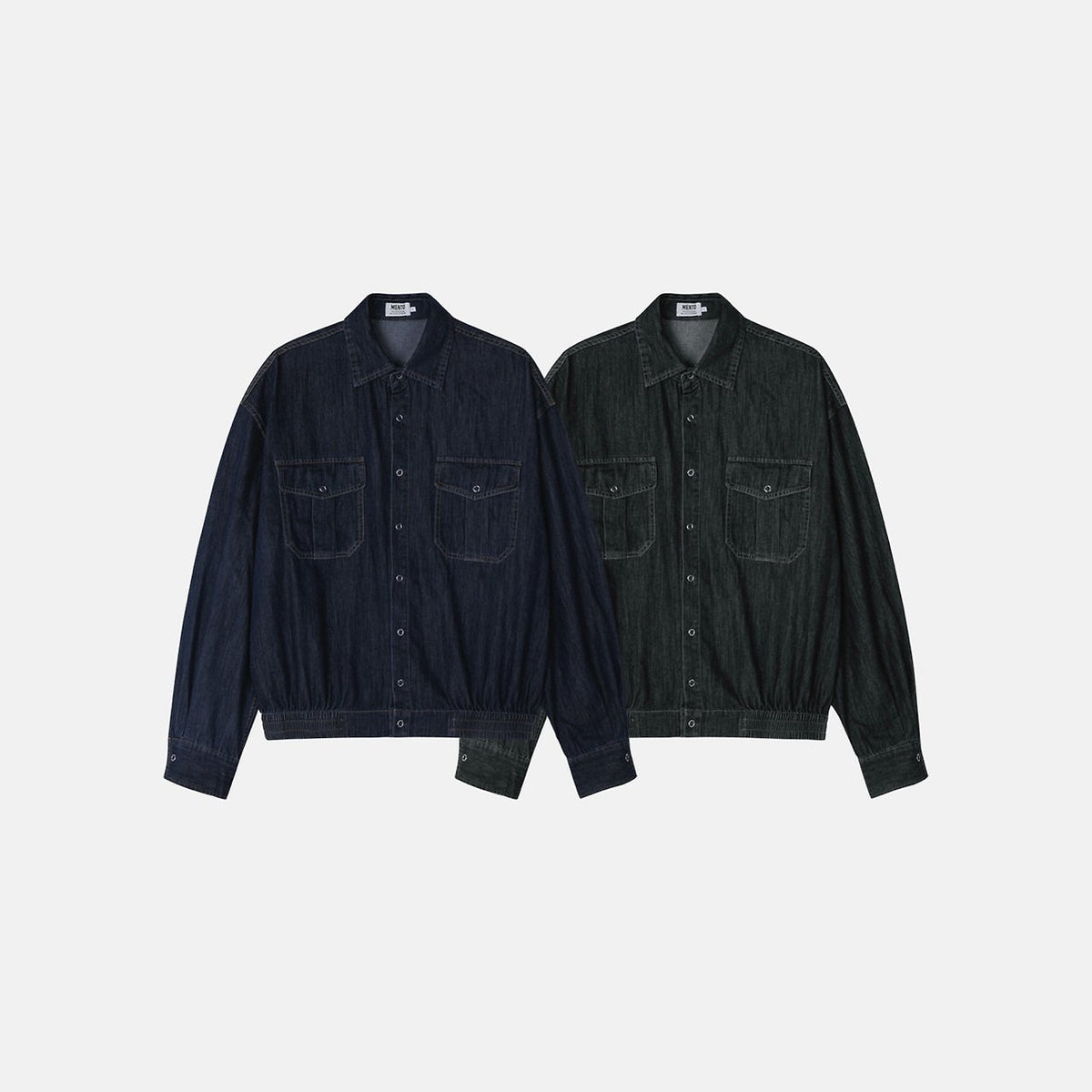 MAGNOLIA Denim Shirt Jacket(DARK BLUE, BLACK) 商品画像12/12