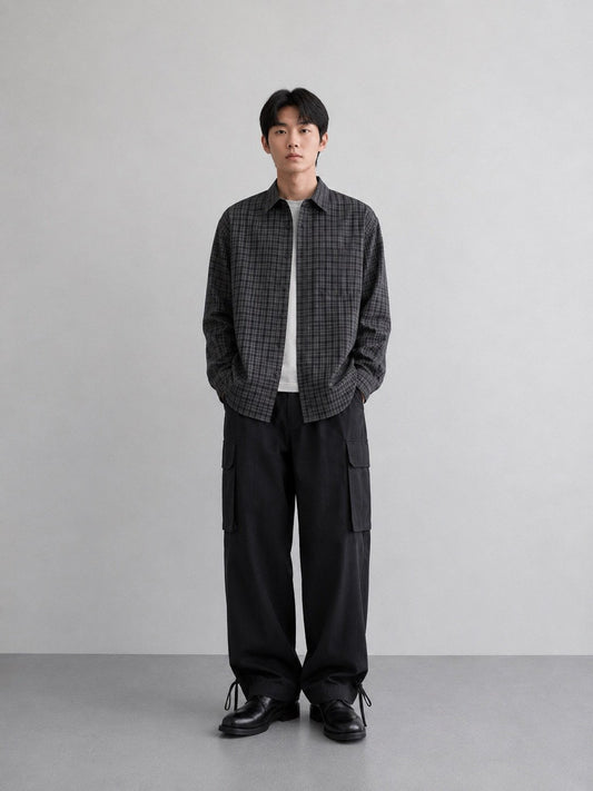 MAGNOLIA Dingo Check Long Sleeve Shirt(BLACK,BLUE,BEIGE,BROWN,MINT) 商品画像3/8